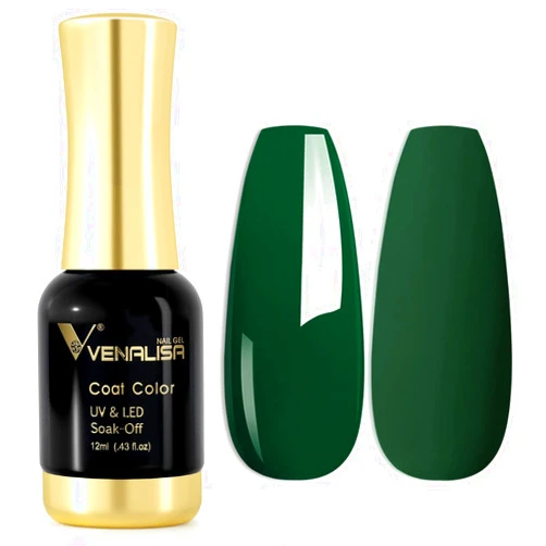 V VENALISA VENALISA Gel Nail Polish, 12ml Emerald Green Color Soak Off UV LED Nail Gel Polish Nail Art Starter Manicure Salon DIY at Home, 0.43 OZ