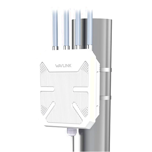 WAVLINK Outdoor WiFi Extender AX1800 High Power Outdoor Weatherproof WiFi Range Extender, Long Range Outdoor WiFi Access Point with 8dBi Detachable Antenna, Passive/Active POE, Dual Band 2.4GHz+5GHz