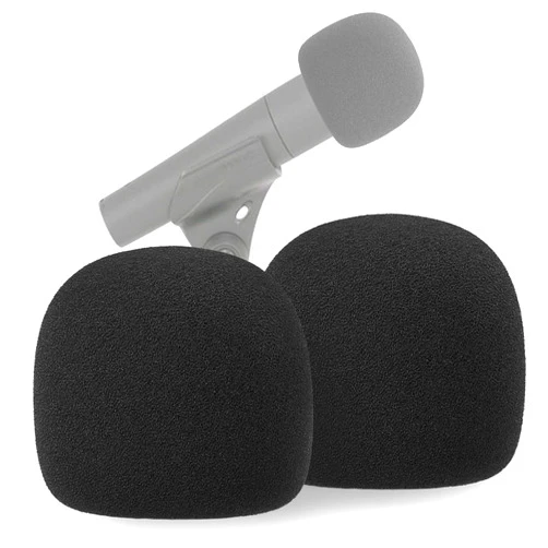 YOUSHARES SM57 Pop Filter Foam Cover - Mic Windscreen Wind Cover Customized Compatible with Shure SM-57 Microphone to Blocks Out Plosives by YOUSHARES (2 PCS)