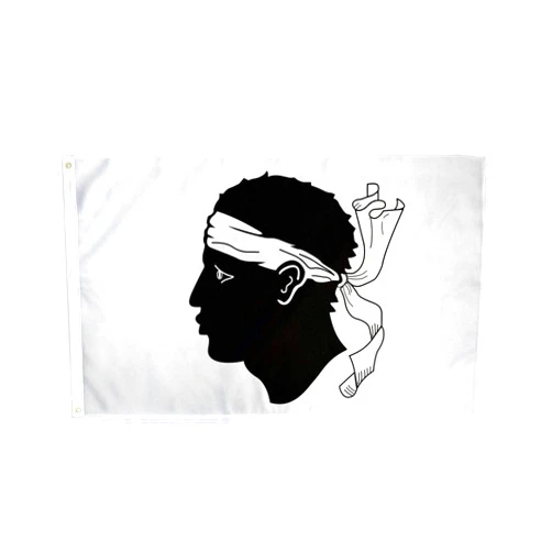 AES 3x5 lot of 2 Corsica Corse Super Polyester Nylon Flag 3'x5' House Banner 90cm x 150cm Grommets Double Stitched Premium Quality Indoor Outdoor Pole Pennant