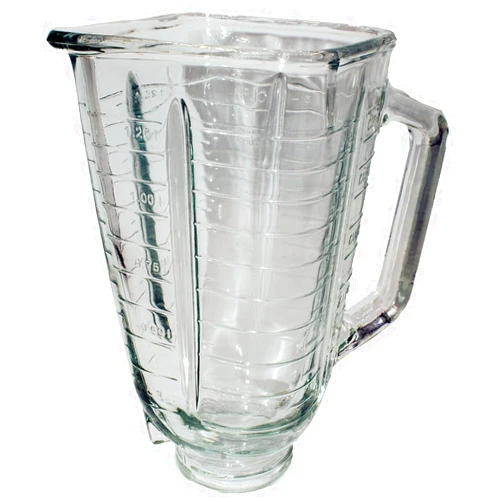 Blendin 5 Cup Square Top Glass Jar Replacement Part. Compatible with Oster and Osterizer Blenders