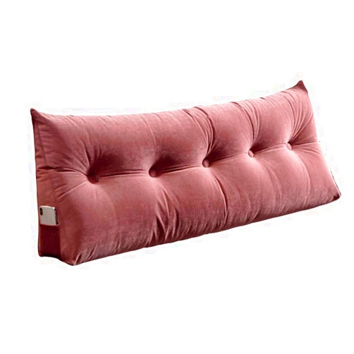 ZHNALIUS Large Soft Comfortable Backrest Headboard King Cushion Pillow for Reading Rest in Twin Bed，Breathable Triangular Wedge Support Positioning backand Back Waist Wall Pillow with Washable Cover