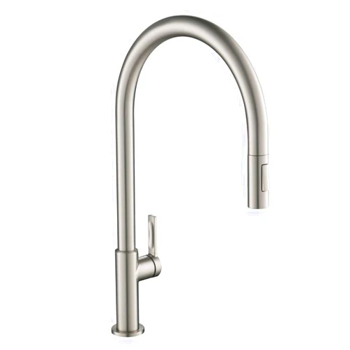KRAUS Oletto High-Arc Single Handle Pull-Down Kitchen Faucet in Spot Free Stainless Steel, KPF-2821SFS