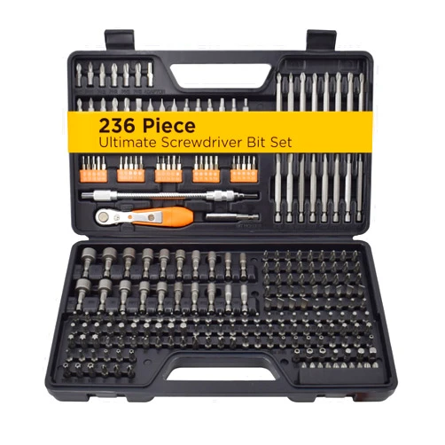 Jackson Palmer 236 Piece Ultimate Screwdriver Bit Set, High Grade Carbon Steel, Includes Hard-to-Find Security Bits & Micro Bits