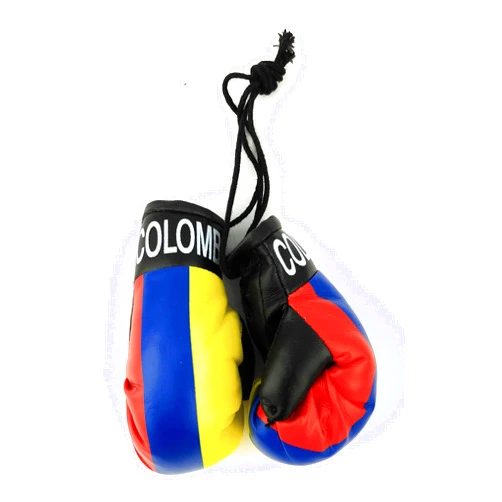 ZEYUMEE Red Hat Ent Hanging Car Mirror Mini Boxing Gloves (Colombia)
