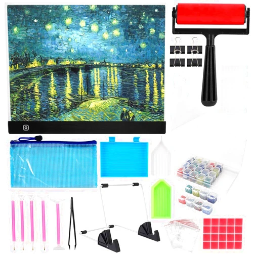 skyyue B4 Diamond Painting Led Light Pad Kits,DIY Dimmable Light Brightness Table,Portable Led Tracing Light Board,B4 Diamond Painting Pads,Best for Partial & Full Drill Drill Diamond Painting. B4 Painting Pad