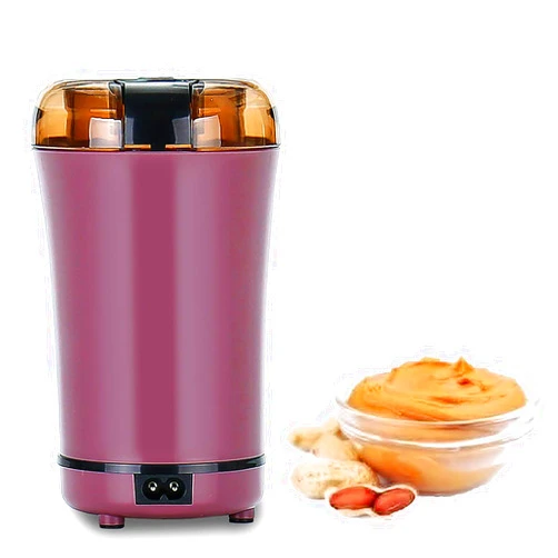 ERICAT Mini Peanut Butter Machine, Portable Peanut Grinder with Transparent Protective Cover and Brush, 150W Strong Motor Power and Efficient Grinding, Silent and Practical, for Home and Kitchen