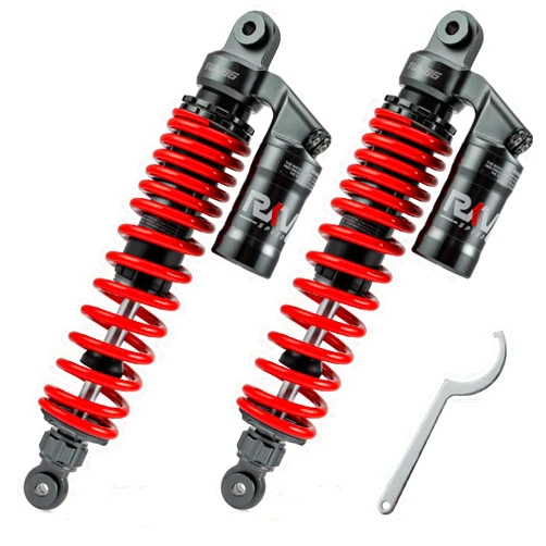 RKV86 Adjustable 368mm Front Air Shock Absorbers Aluminum CNC Fit for Yamaha Banshee 350 YFZ350 1991-2006 Replace 3GG-23350-10-P0/P1 3GG-23350-20-35/36 3GG-23350-20-6W ATV （Red）