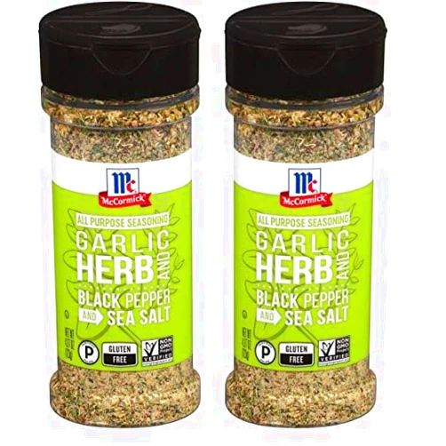 McCormick Garlic, Herb and Black Pepper and Sea Salt All Purpose Seasoning, 4.37 oz (Pack of 2)