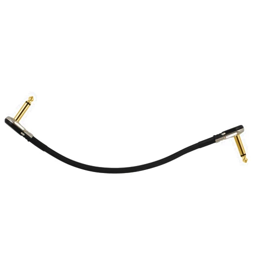 Castline Cables 2 Ft S-Shape Castline Gold Mogami 2524 Guitar Pedal Board Patch Cable TS Low Profile Pancake Connector