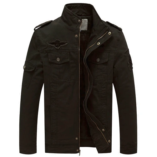 WenVen Men's Winter Warm Cotton Parka Coat Fleece Military Windbreaker Jacket