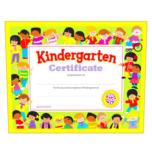 TREND enterprises, Inc. Kindergarten Certificate, 30 ct