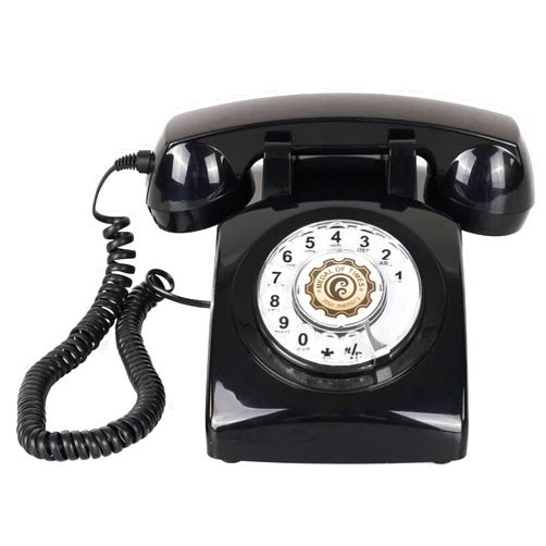 DanSoony Retro Rotary Phone – 1960s Style Vintage Rotary Phone – Old-Fashioned Landline Phones for Home, Office, Desk – Retro Corded Phone with Mechanical Ringer