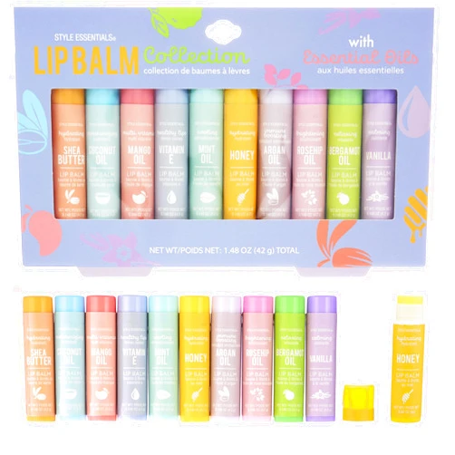 EXPRESSIONS 10pc Lip Balm Collection -Hydrating Lip Balms Infused- Enriched Lip Balm Set