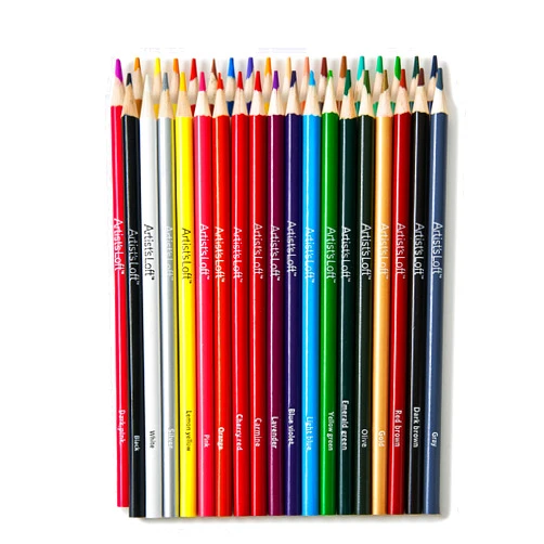 Artist's Loft Colored Pencils Fundamentals - Assorted Colored Pencils for Drawing, Coloring, and Sketching - 1 Pack