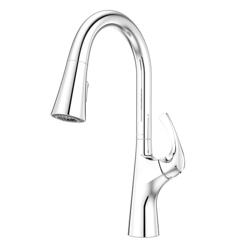 Pfister Talega Kitchen Faucet with Pull Down Sprayer, Single Handle, High Arc, Polished Chrome Finish, F5297TEC