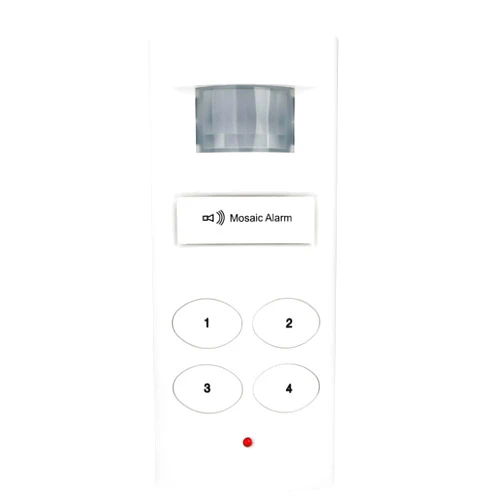 Mosaic Alarm Loud 135db Keypad Motion Sensor Alarm Siren for Garage, Shed. Portable Cordless Battery Operated Travel PIR Motion Detector Alert. Indoor USB Powered Infrared Home Security Intruder, Burglar Alarm
