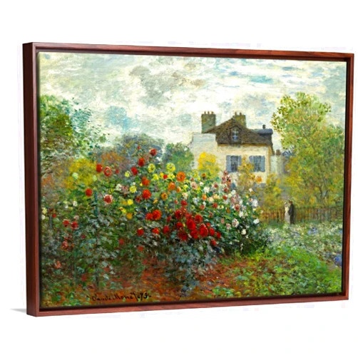 SYSMYXGS Paint by Numbers for Adults, Easy Drawing DIY Oil Canvas Painting Kits with Brushes, Acrylic PigmentArts Craft for Home Wall Decor — The Artists Garden in Argenteuil by Claude Monet