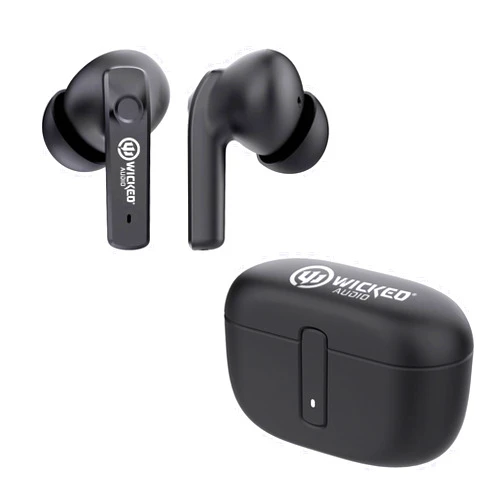 Wicked Audio Mojo 700 True Wireless Bluetooth Earbuds | ANC Noise Cancelling | Clear Call Mics | Long Battery Life | Mobile App | Custom EQ Modes | GPS Find Buds | Transparency Mode | Low Latency