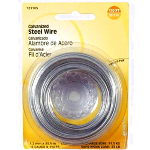 The Hillman Group 123105 Galvanized Steel Wire, 110-Feet