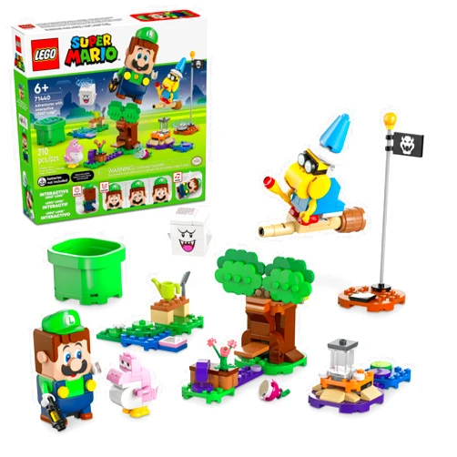LEGO Super Mario Adventures with Interactive Luigi Toy, Nintendo Gift for Boys, Girls and Any Gamers Ages 6 and Up, Garden Playset for Kids, Pink Baby Yoshi Figure, Super Mario Toys, 71440