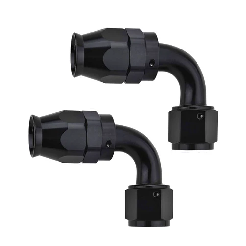 EVIL ENERGY 6AN PTFE Hose End Fitting 90 Degree Black for PTFE Hose Only 2PCS