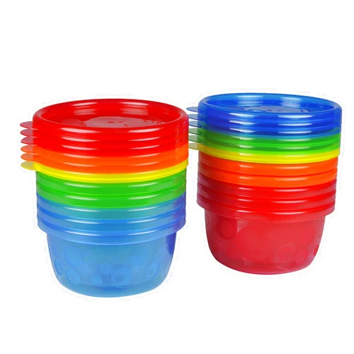 The First Years Take & Toss Toddler Bowls with Lids - 8 oz, 12 Pack