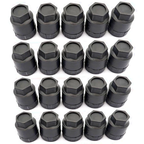 FZJDSD 20 Pack Black Wheel Lug Nut Cap Cover M24-2.0 Hex 19mm Fit for Camaro z28 IROC 1982-1992