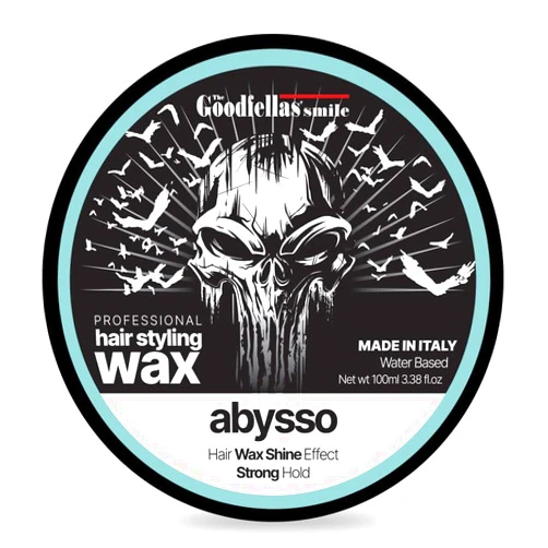 The Goodfellas' smile Hair Wax Fiber/Pomade, Strong Hold Formula, 100ml, Made in Italy (Abysso)