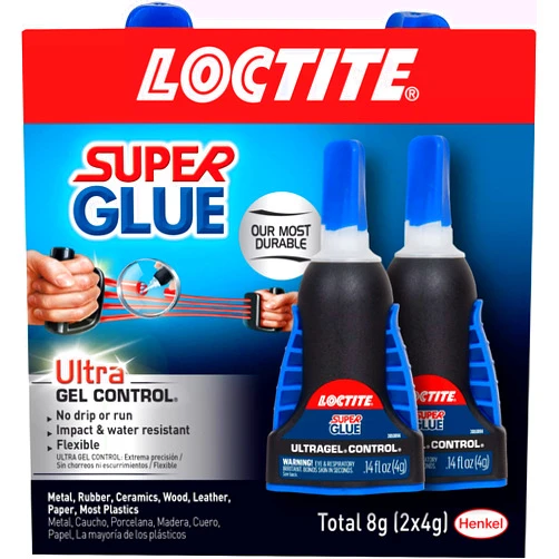Loctite Super Glue Ultra Gel Control, 0.14 fl oz, 2, Bottle