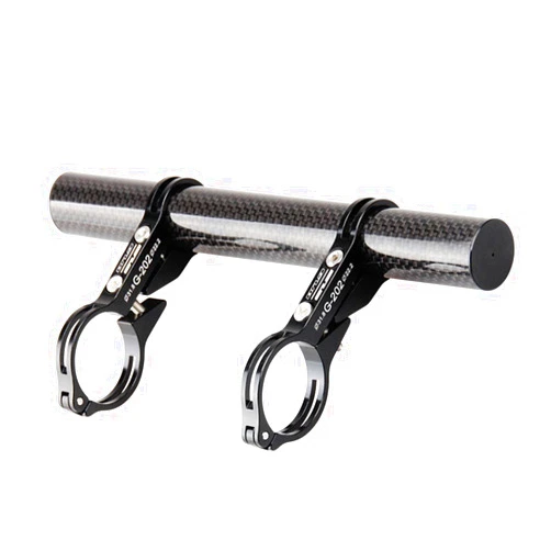 GUB 31.8MM Double Clamp Carbon Fiber Super Long Bike Bicycle Handlebar Extender Extension Light Lamp Computer Phone Mount Bracket Stand Holder