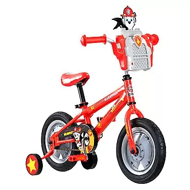 RKR Nickelodeon's PAW Patrol Marshall Play & Ride Bike in Red, 12-inch Wheel
