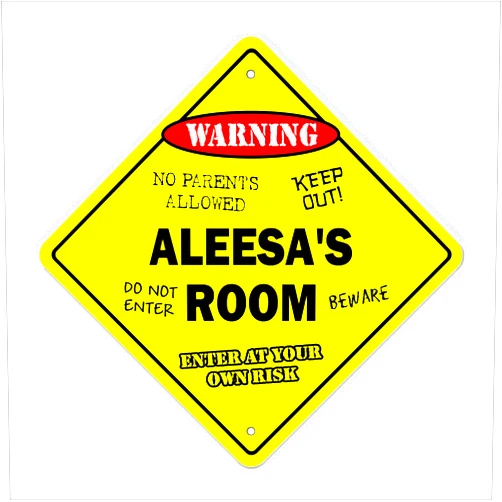 SignMission Aleesa's Room Sign Crossing Zone Xing | Indoor/Outdoor | 12
