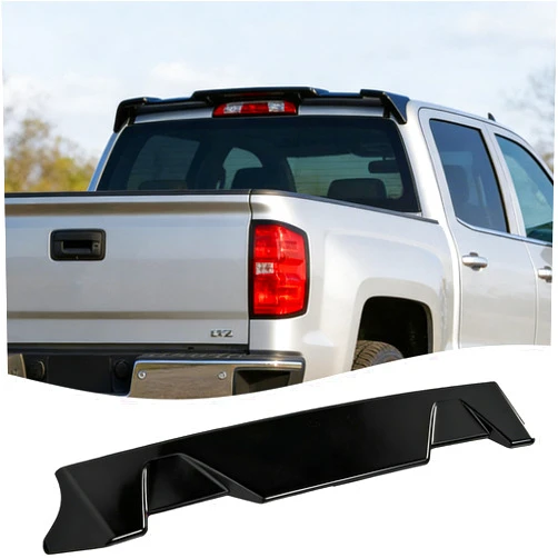 Sts.Ev01 STSEV01 Rear Spoiler Cab Roof Wing Fit for Chevy Silverado 1500 2500 GMC Sierra 1500 2014-2018 Accessories LT/LTZ/Custom/Work Truck/High Country (Crew Cab or Extended Cab Only), Add-on Top Wing Lip