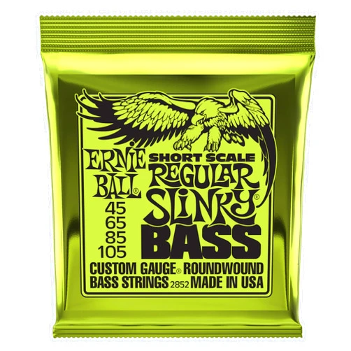 Ernie Ball Short Scale Regular Slinky Nickel Wound Bass Guitar Strings, 45-105 Gauge (P02852)