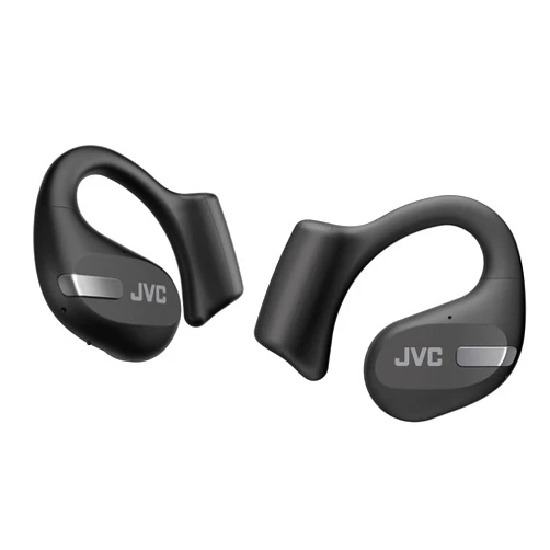 JVC New Nearphones Open Ear True Wireless Headphones with 16mm Large Drivers for Powerful Sound, Single Ear use, Compact Size, and Long Battery Life (up to 38 Hours) - HANP50TB (Black)