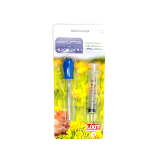 Lixit Nursing and Hand Feeding syringe and Bottle kits for Cats, Rabbits, Puppies and other Pets. (Syringe + Dropper)