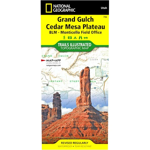 National Geographic Maps - Trails Illustrated Grand Gulch, Cedar Mesa Plateau Map [BLM - Monticello Field Office] (National Geographic Trails Illustrated Map, 706)