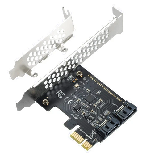 BEYIMEI PCIe SATA Card 2 Ports, PCI-E to SATA Expansion Card,6Gbps PCI-E (2X 4X 8X 16X) SATA 3.0 Controller Card for Windows10/8/7/XP/Vista/Linux,Support SSD and HDD