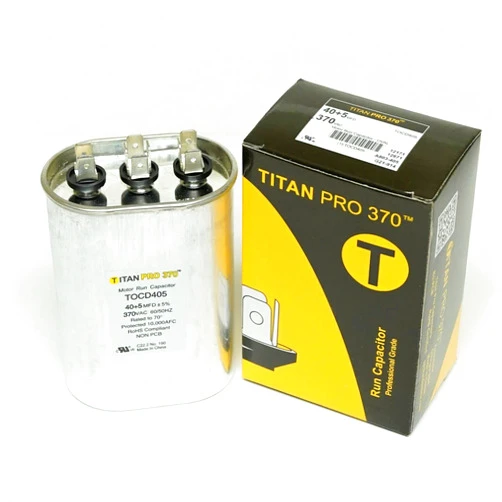 Ytyhmz Replacement for fits TitanPro TOCD405 HVAC Oval Dual Motor Run Capacitor. 40/5 MFD/UF 370 Volts