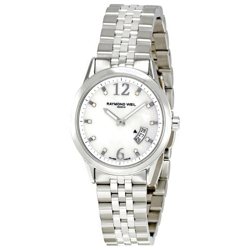Raymond Weil Women's 5670-ST-05985 Freelancer White Mother-of-Pearl Dial Watch