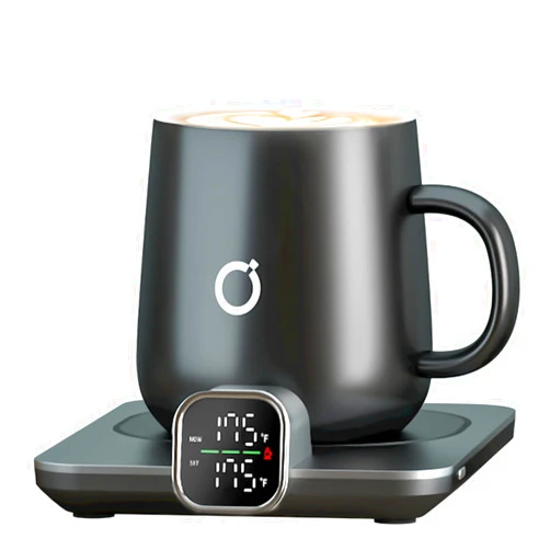 Ikago Smart Heated Coffee Mug Warmer & Mug Set - Heated Mug Warmer with Auto Shut Off, 1°F Precise Temperature Control Mug Warmer, Electric Coffee Mug Warmer for Desk, Birthday Gifts for Women and Men