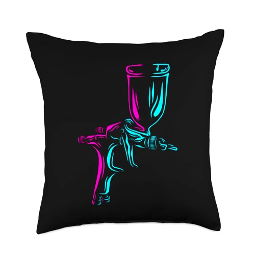 Service Car Spray Paint Kit Can Detailing Gifts Spray Automotive Vehicle Auto Body Car Painter Throw Pillow, 18x18, Multicolor