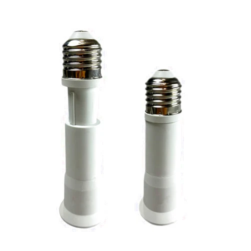 YKCGG E27 to E26 E27 Light Socket Extender Adapter,Extension Flexible Socket Extender Adapter, E26 /E27 Screw Bulb Base Adapter Converter,Lamp Bulb Socket Extension, Lamp Holder Adapter (2 Pack)