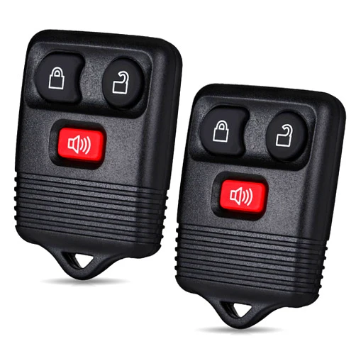 HelloAuto 2 PCS Replacement Key Fob Shell Case Smart Keyless Fit with 1998-2014 Ford F150 F250 F350 Edge Escape Expedition Explorer Lincoln Mazda Mercury 3 Buttons