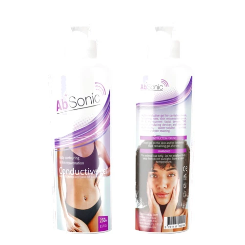 Absonic Conductive Gel - Cavitation Gel, Nuface Gel, Microcurrent Gel, Ultrasonic Gel, TENS Gel, EMS, Conductive Gel for Abs Stimulators - Hypoallergenic, Paraben-Free, Dye-Free, Cruelty-Free 2-pack
