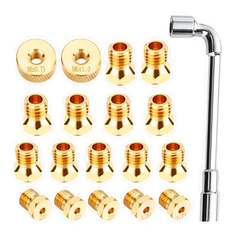 WADEO Natural Gas Orifices Nozzle Conversion Kit, DIY Burner Parts Brass Jet Nozzles for Propane to Natural Gas, Compatible with Blackstone 28