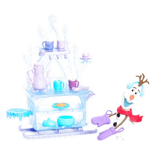 Mattel Disney Frozen Olaf Doll & Accessories, Treat Sled Playset with Olaf Doll, Treat Cart, Food & More Inspired by Frozen: Winter Festival