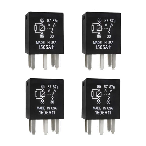 Sylvil 4 PCS Power Relay, 5 Pin Multi Purpose Auto Fuel Pump Relay, G8V-RH-1C7T-R-DC12 Automotive Relay, High Performance Electrical System Electromechanical Relay Replacement