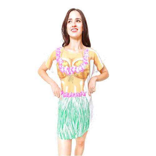 LA Imprints The Original Women's Bikini Shirt - Funny Bikini Print Bathing Suit Cover-up Beach Tshirt Dress for Women Men